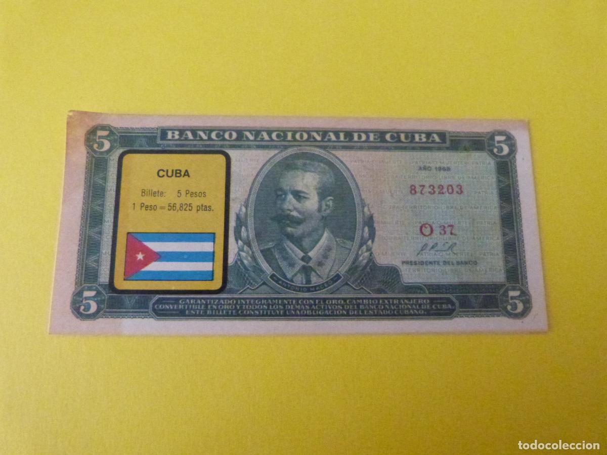 Coleccionismo &Aacute;lbum: CROMO CUBA DESPEGADO N&ordm; 56 A&Ntilde;O 1974 ALBUM BILLETES DEL MUNDO ESTE