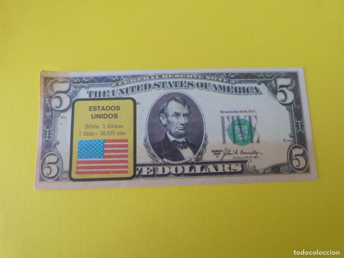 Coleccionismo &Aacute;lbum: CROMO ESTADOS UNIDOS DESPEGADO N&ordm; 75 A&Ntilde;O 1974 ALBUM BILLETES DEL MUNDO ESTE