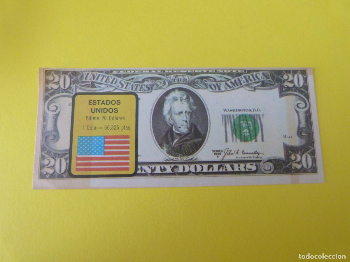 Coleccionismo &Aacute;lbum: CROMO ESTADOS UNIDOS DESPEGADO N&ordm; 77 A&Ntilde;O 1974 ALBUM BILLETES DEL MUNDO ESTE