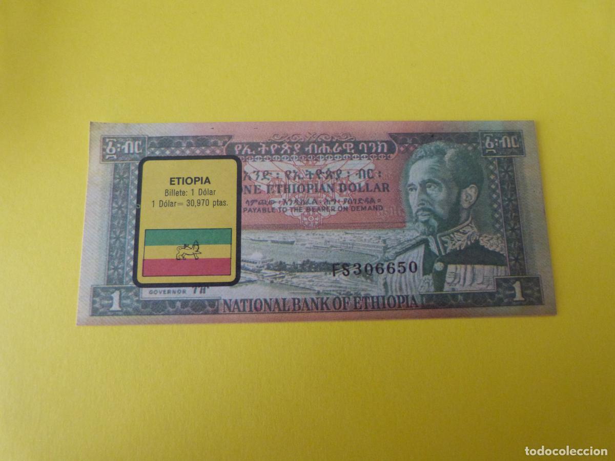 Coleccionismo &Aacute;lbum: CROMO ETIOPIA DESPEGADO N&ordm; 78 A&Ntilde;O 1974 ALBUM BILLETES DEL MUNDO ESTE