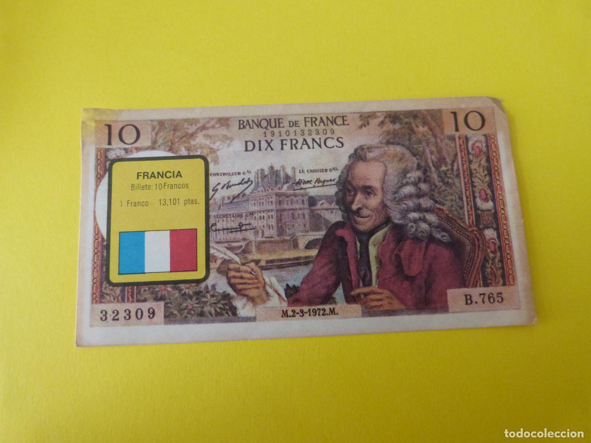 Collectionnisme Album: CROMO FRANCIA DESPEGADO N&ordm; 86 A&Ntilde;O 1974 ALBUM BILLETES DEL MUNDO ESTE