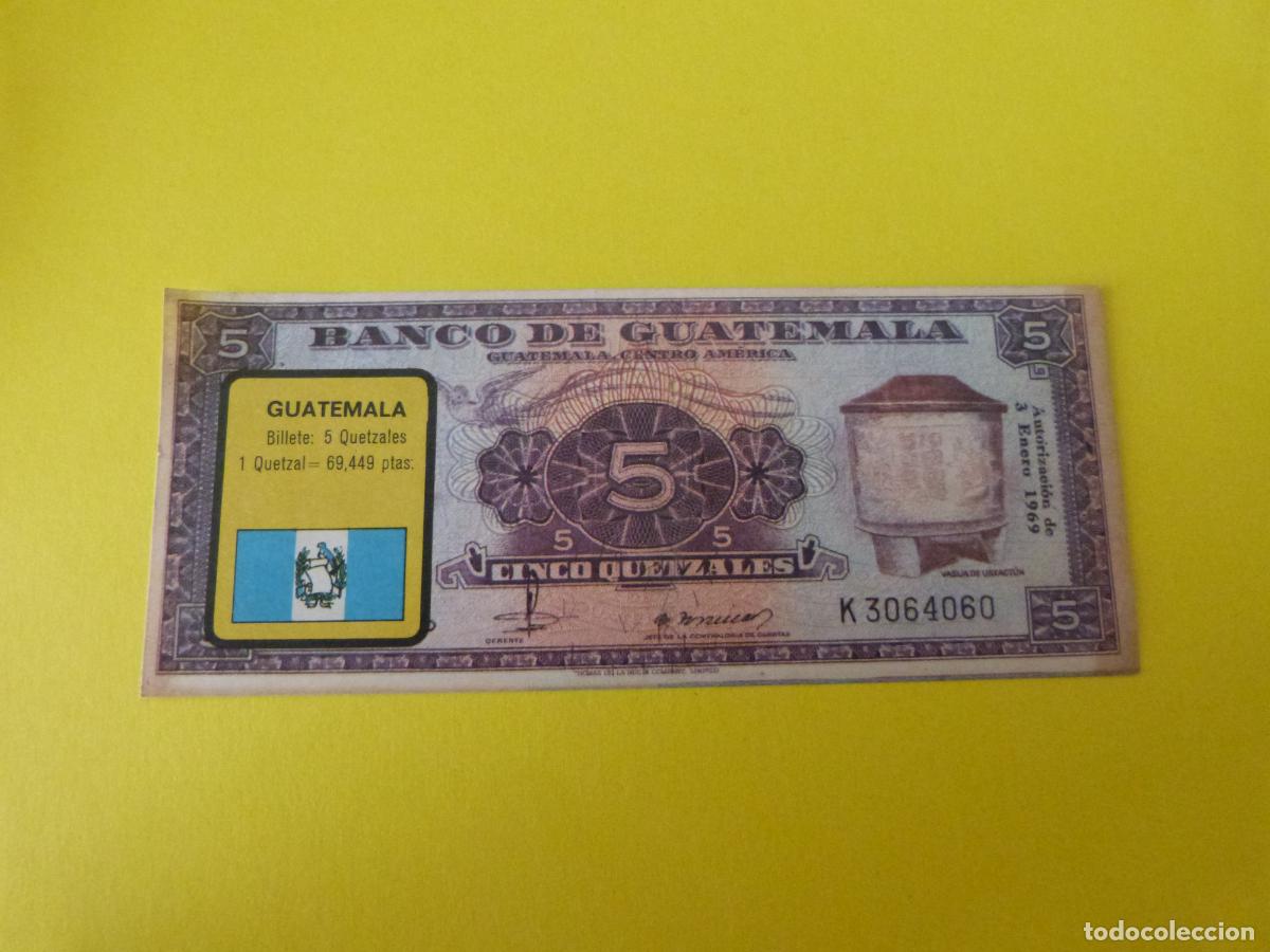 Coleccionismo &Aacute;lbum: CROMO GUATEMALA DESPEGADO N&ordm; 94 A&Ntilde;O 1974 ALBUM BILLETES DEL MUNDO ESTE