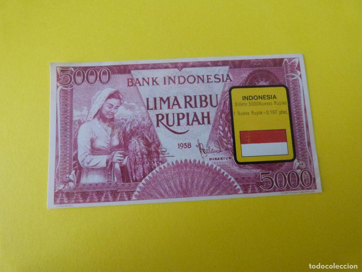 Colecionismo Caderneta: CROMO INDONESIA DESPEGADO N&ordm; 111 A&Ntilde;O 1974 ALBUM BILLETES DEL MUNDO ESTE