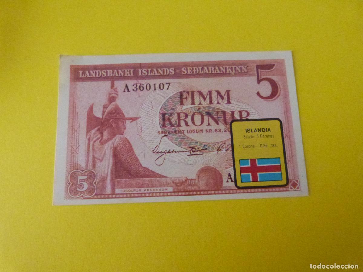 Coleccionismo &Aacute;lbum: CROMO ISLANDIA DESPEGADO N&ordm; 122 A&Ntilde;O 1974 ALBUM BILLETES DEL MUNDO ESTE