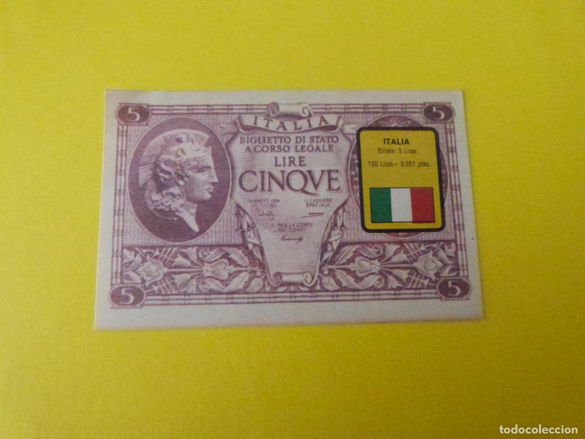 Coleccionismo &Aacute;lbum: CROMO ITALIA DESPEGADO N&ordm; 127 A&Ntilde;O 1974 ALBUM BILLETES DEL MUNDO ESTE