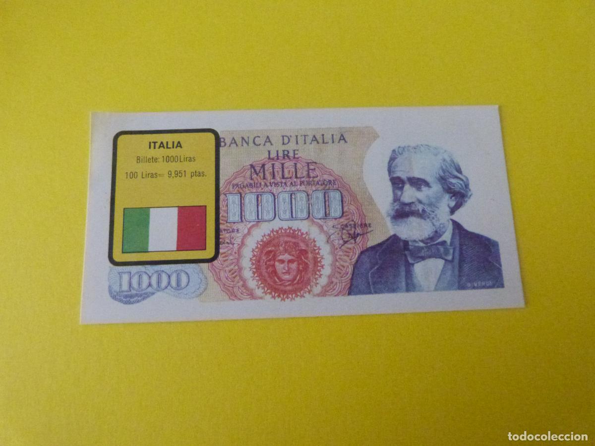 Coleccionismo &Aacute;lbum: CROMO ITALIA DESPEGADO N&ordm; 129 A&Ntilde;O 1974 ALBUM BILLETES DEL MUNDO ESTE