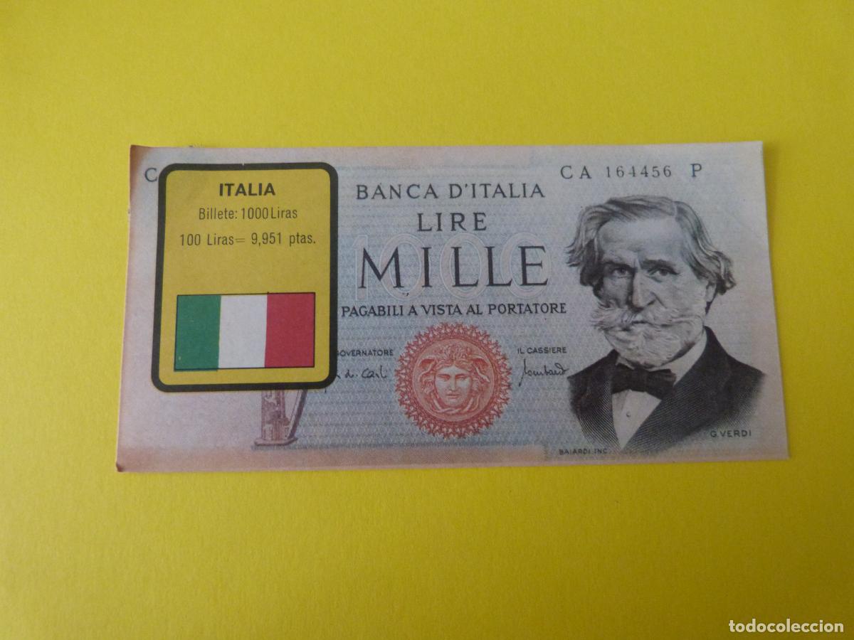 Coleccionismo &Aacute;lbum: CROMO ITALIA DESPEGADO N&ordm; 130 A&Ntilde;O 1974 ALBUM BILLETES DEL MUNDO ESTE