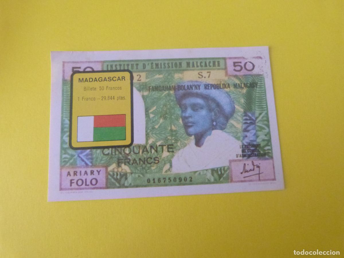 Coleccionismo &Aacute;lbum: CROMO MADAGASCAR DESPEGADO N&ordm; 152 A&Ntilde;O 1974 ALBUM BILLETES DEL MUNDO ESTE