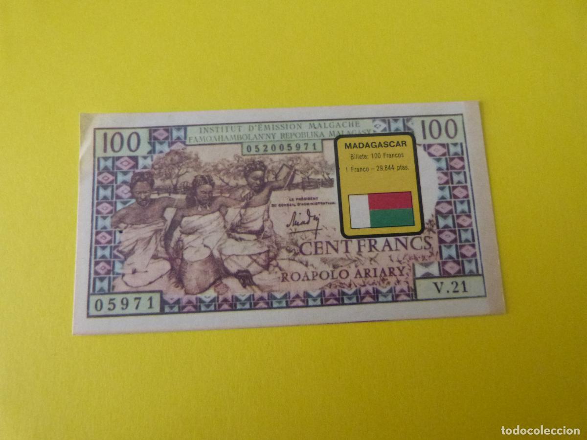 Coleccionismo &Aacute;lbum: CROMO MADAGASCAR DESPEGADO N&ordm; 153 A&Ntilde;O 1974 ALBUM BILLETES DEL MUNDO ESTE