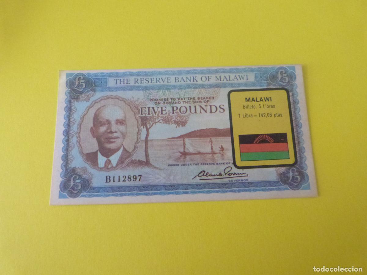 Coleccionismo &Aacute;lbum: CROMO MALAWI DESPEGADO N&ordm; 156 A&Ntilde;O 1974 ALBUM BILLETES DEL MUNDO ESTE