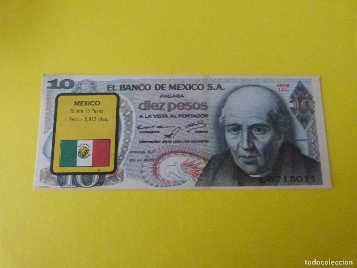 Coleccionismo &Aacute;lbum: CROMO MEXICO DESPEGADO N&ordm; 165 A&Ntilde;O 1974 ALBUM BILLETES DEL MUNDO ESTE