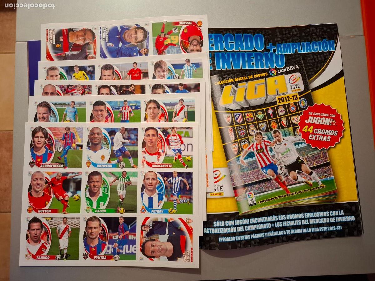 Coleccionismo &Aacute;lbum: Mercado de fichajes Invierno + Ampliaci&oacute;n Liga Este 12 13 2012 2013 PANINI Jug&oacute;n
