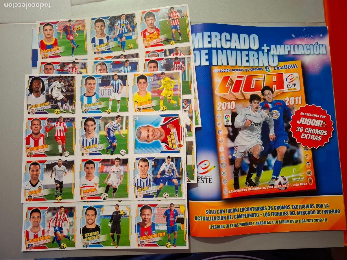 Coleccionismo &Aacute;lbum: Mercado de fichajes Invierno + Ampliaci&oacute;n Liga Este 10 11 2010 2011 PANINI Jug&oacute;n