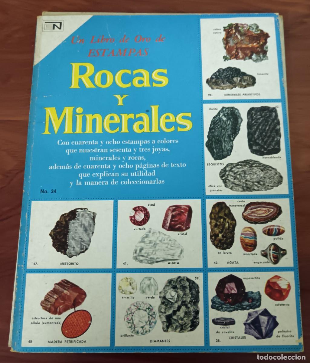 Coleccionismo &Aacute;lbum: &Aacute;LBUM COMPLETO ROCAS Y MINERALES UN LIBRO DE ORO DE ESTAMPAS n&ordm; 34 NOVARO A&Ntilde;O 1972