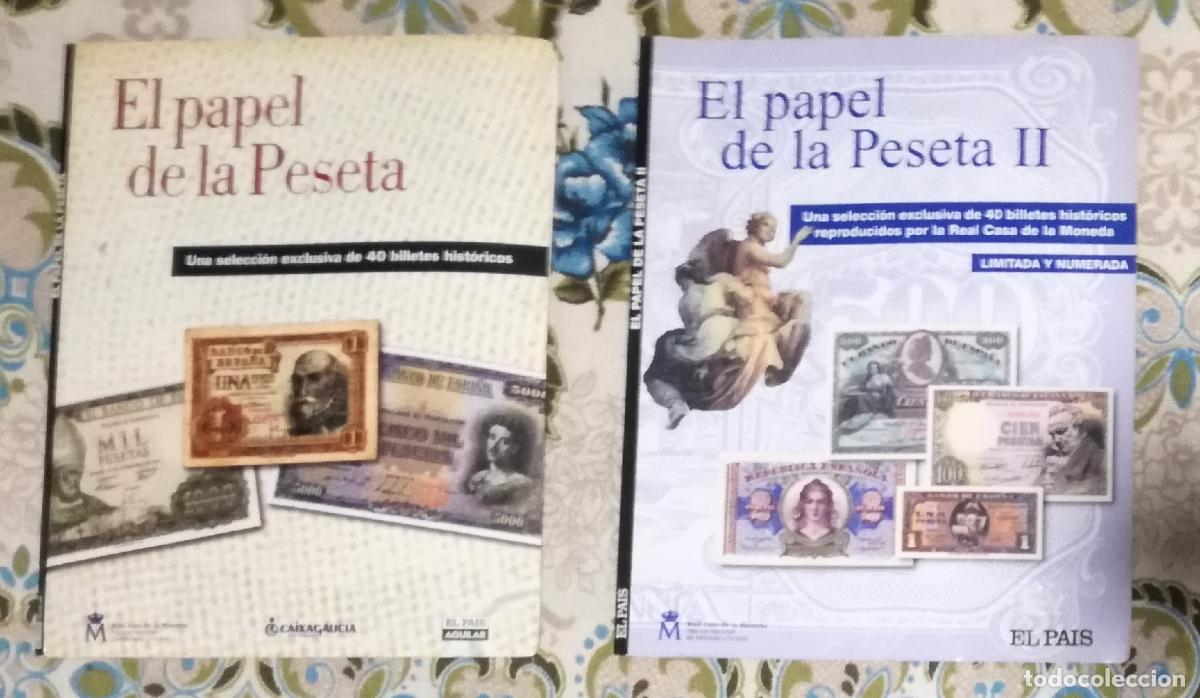 Coleccionismo &Aacute;lbum: Album archivador El papel de la peseta I y II (cromos billetes) - El Pais Aguilar