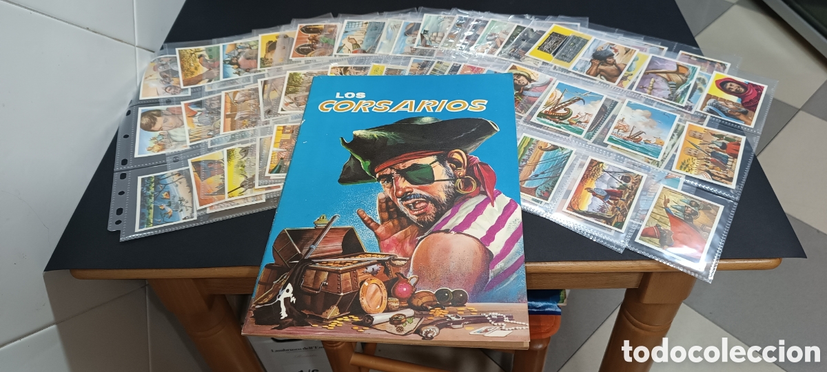 Colecionismo Caderneta: - &rdquo; LOS CORSARIOS &rdquo; - ALBUM VACIO PLANCHA + COLECCION COMPLETA NUEVA DE SOBRE - CHOCOLATES PEREZ -