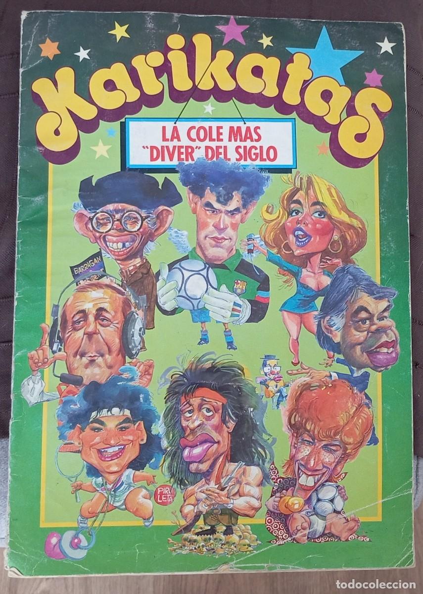 Coleccionismo &Aacute;lbum: ALBUM CROMOS COMPLETO KARIKATAS 1990 Ediciones Este.