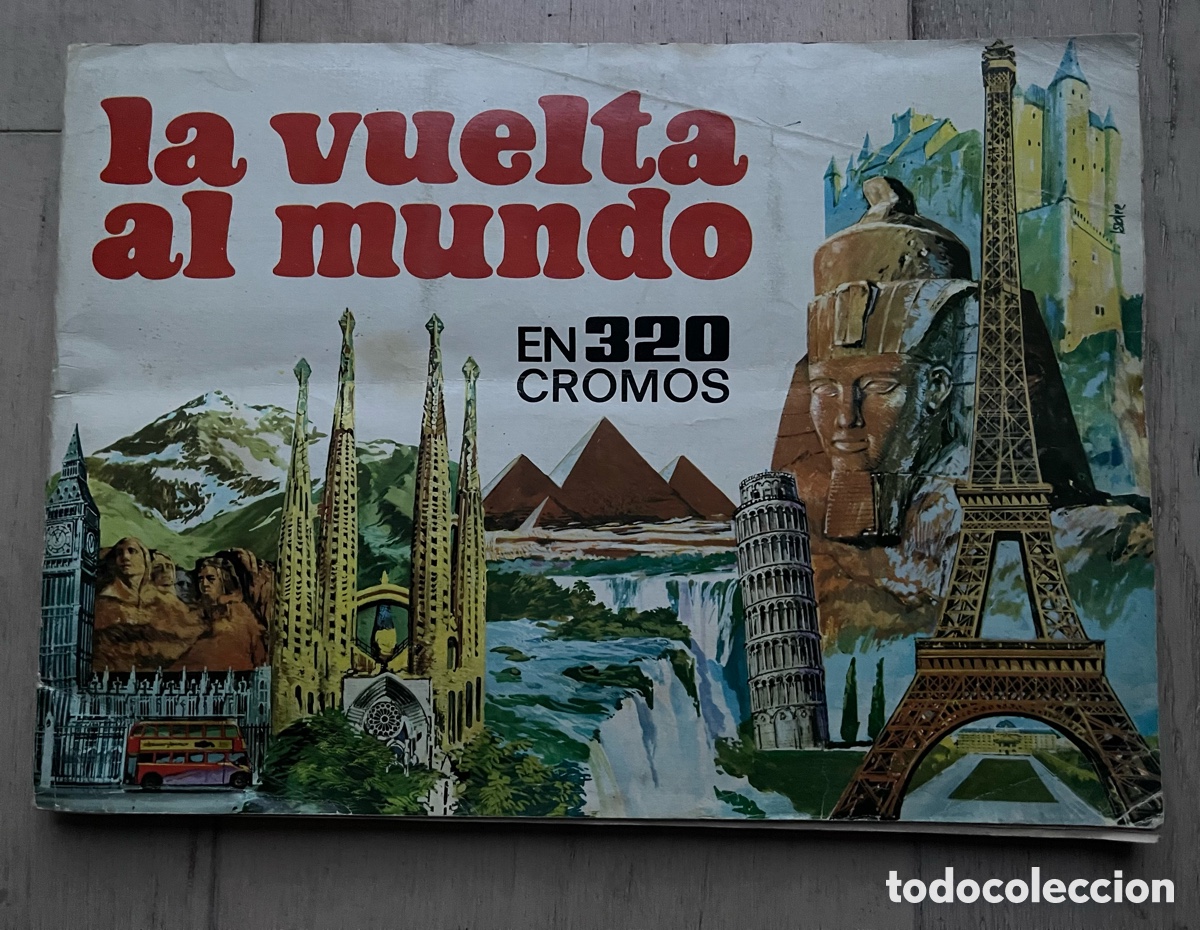 Coleccionismo &Aacute;lbum: &Aacute;lbum de cromos completo La vuelta al mundo en 320 cromos. Bruguera