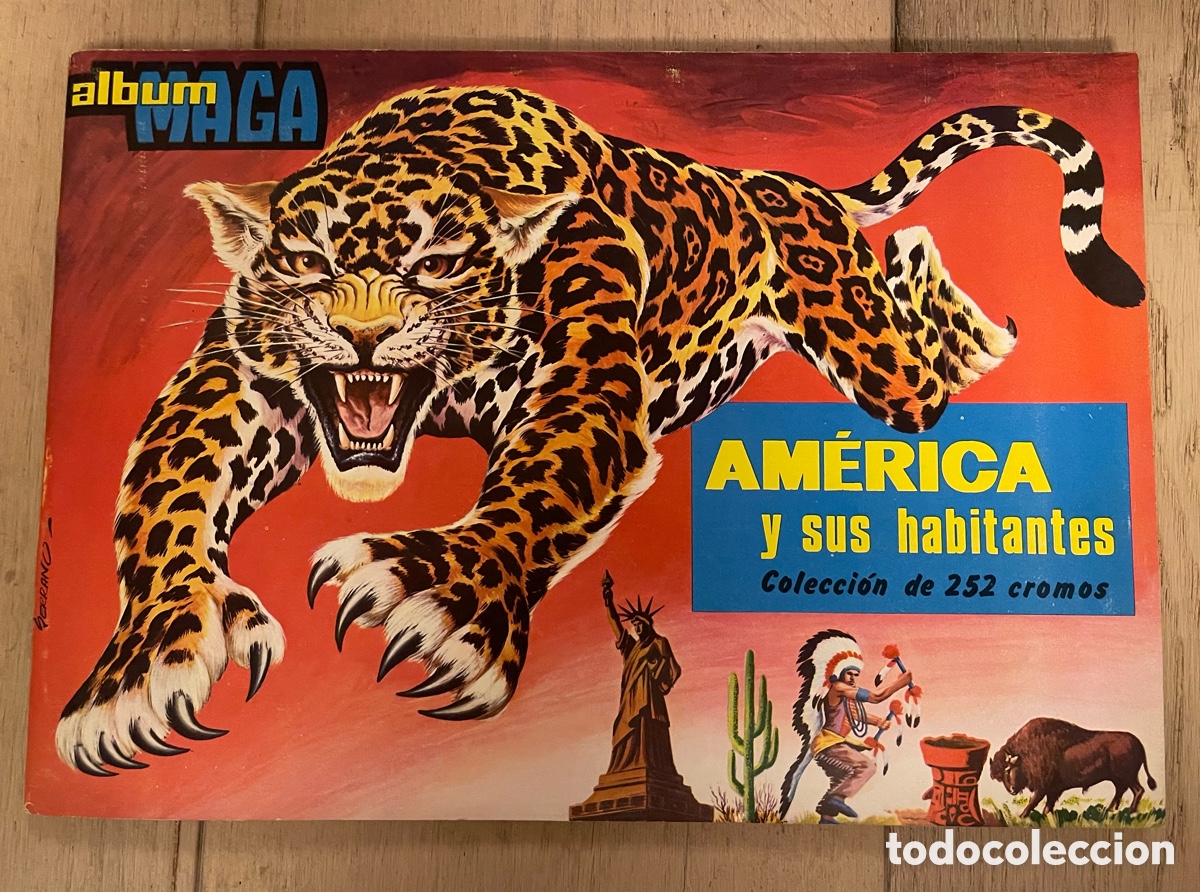 Coleccionismo &Aacute;lbum: &Aacute;lbum de cromos completo Am&eacute;rica y sus habitantes. Maga