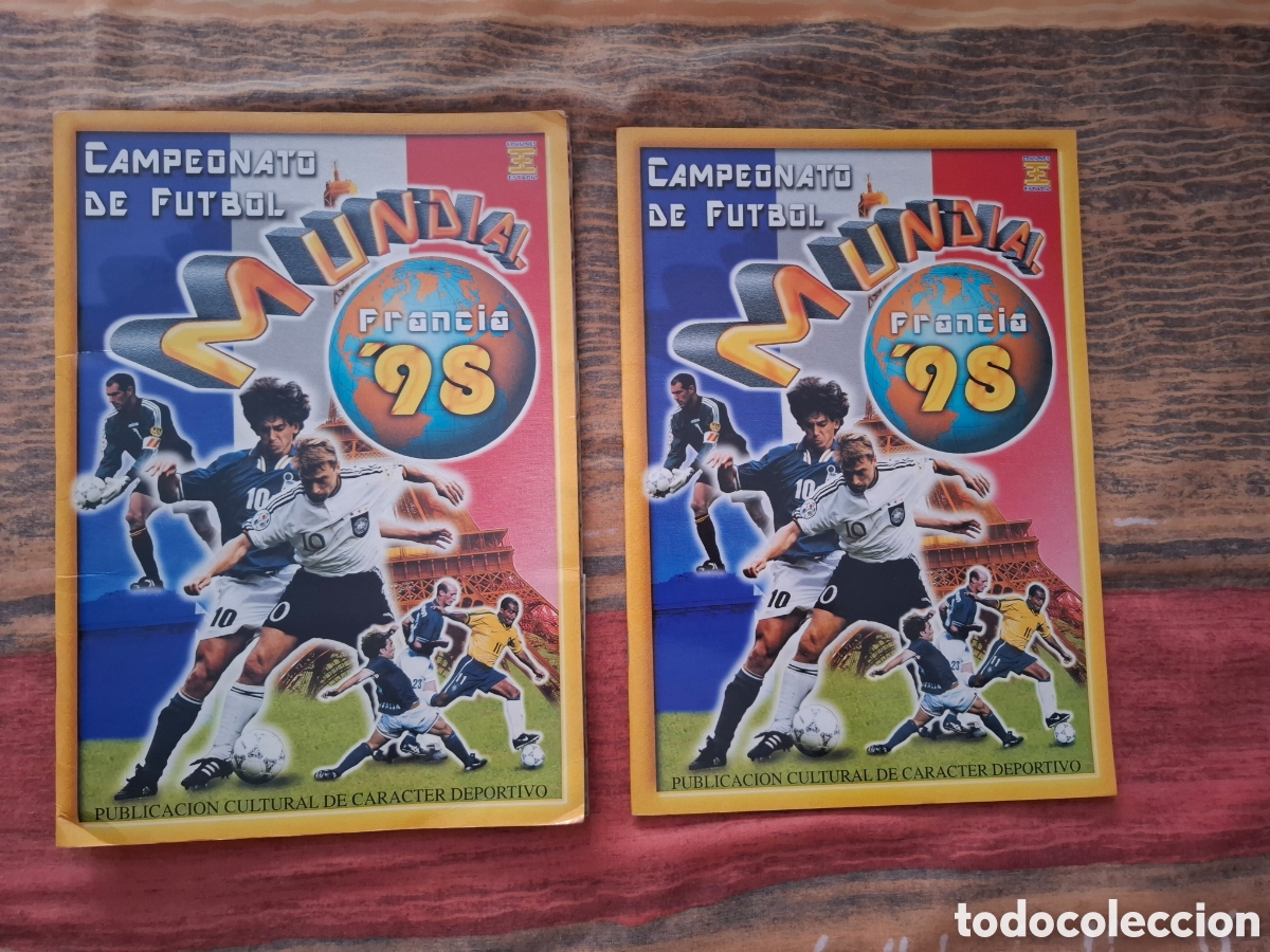 Coleccionismo &Aacute;lbum: 2 album Francia 98 completo + vacio ediciones estadio