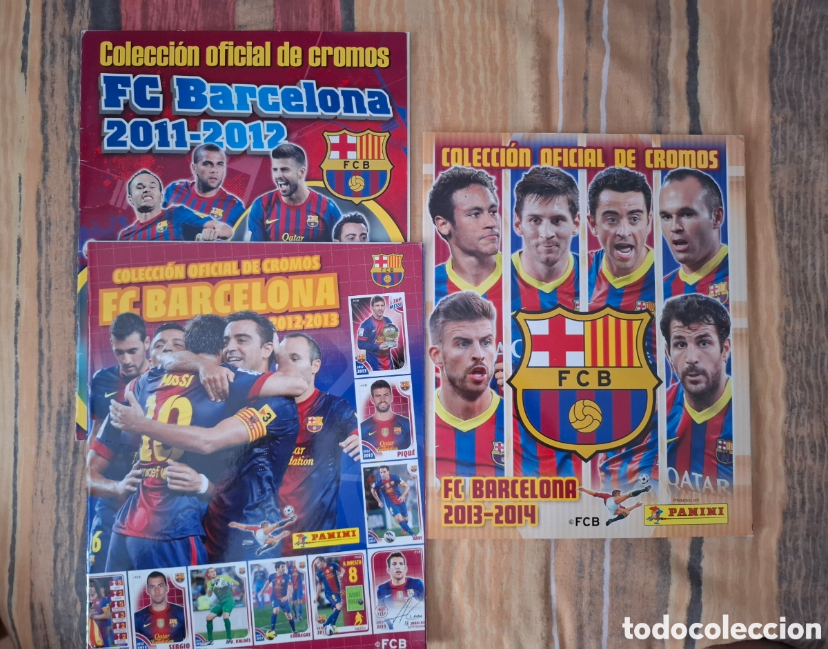 Coleccionismo &Aacute;lbum: Lote 3 album completos FCB liga 11-12, 12-13, 13-14