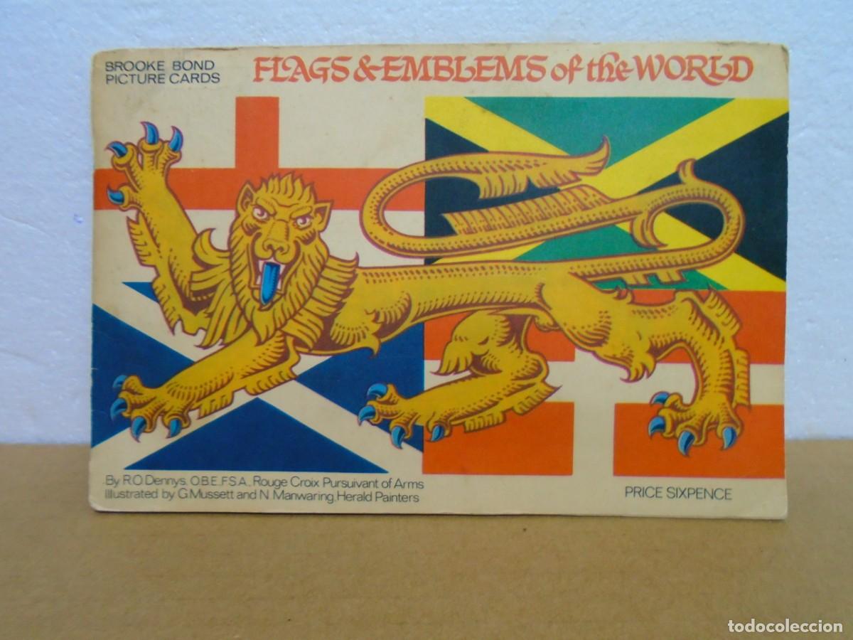 Coleccionismo &Aacute;lbum: BANDERAS Y EMBLEMAS DEL MUNDO.ALBUM COMPLETO CON 50 CROMOS.ORIGINASL(1967) BROOKE BOND.