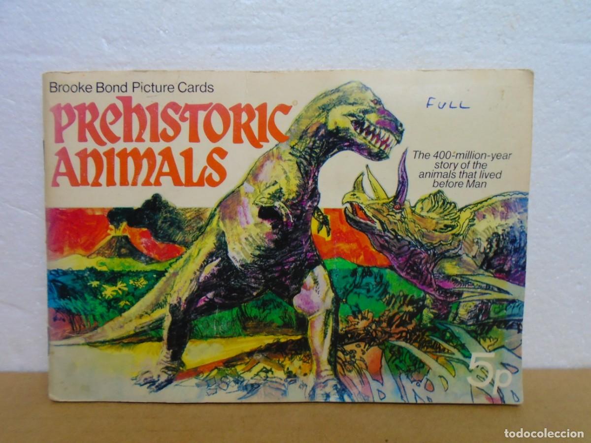 Coleccionismo &Aacute;lbum: PREHISTORIC ANIMALS(ANIMALES PREHISTORICOS)ALBUM COMPLETO CON 50 CROMOS.ORIGINAL(1970)BROOKE BOND.