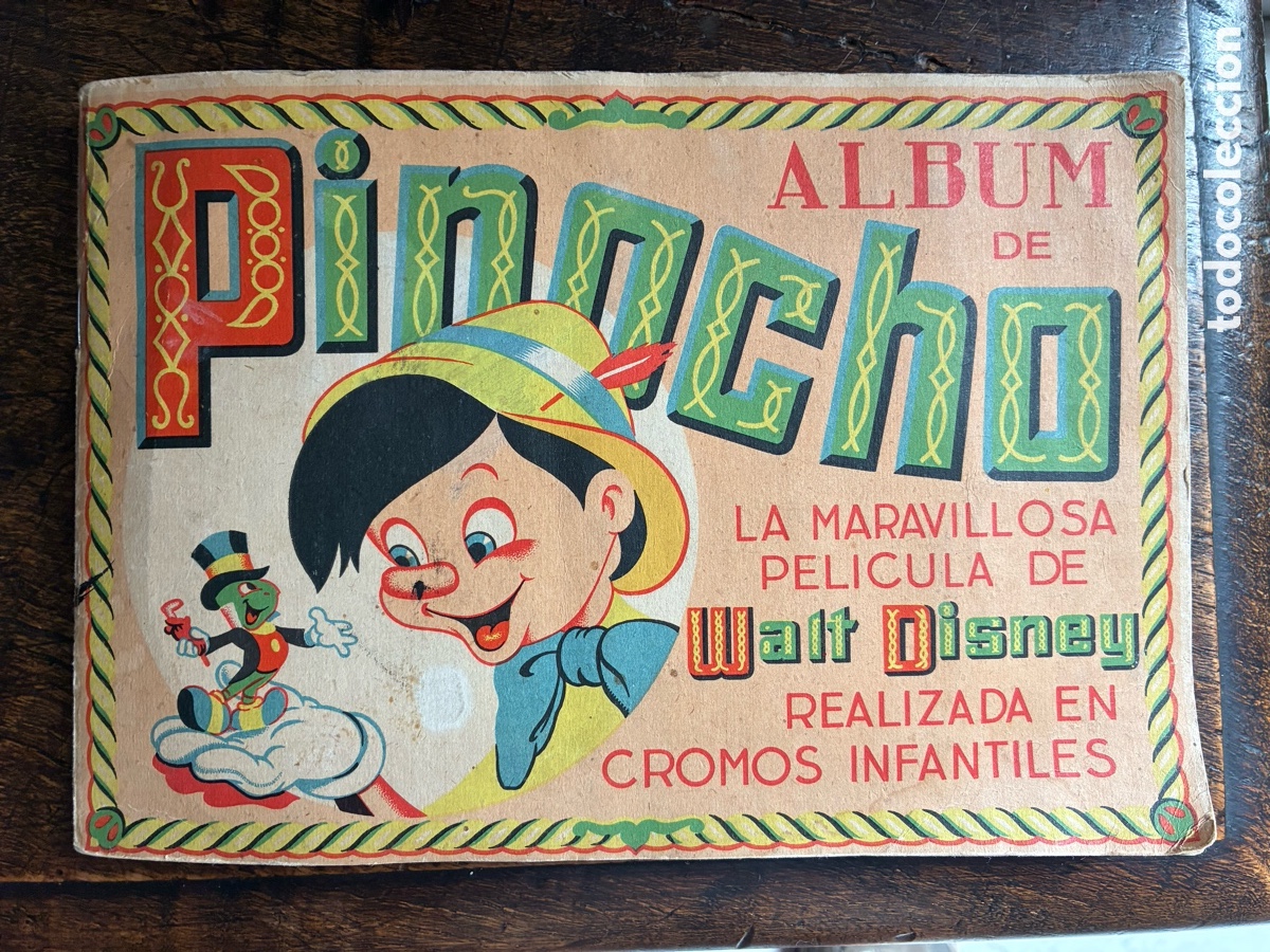 Coleccionismo &Aacute;lbum: &Aacute;lbum de cromos de Pinocho de 1944. Completo.