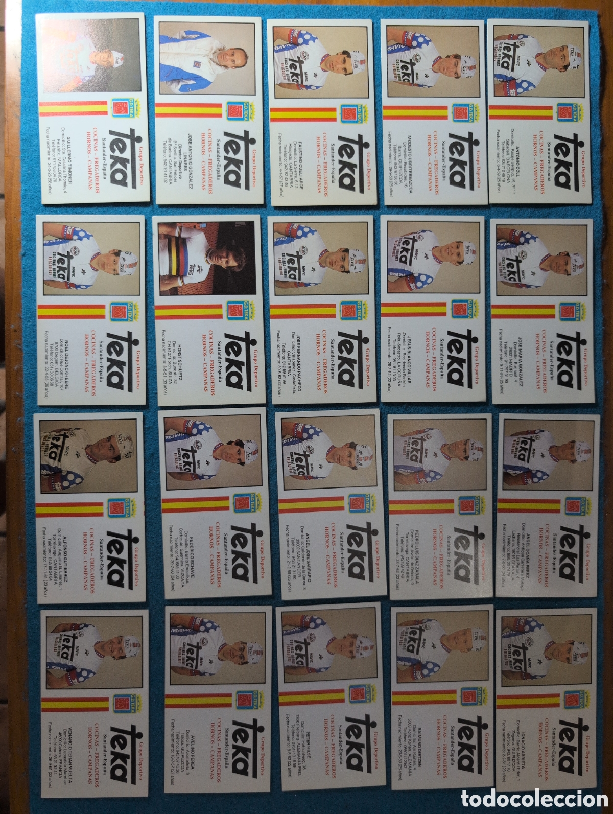 Coleccionismo &Aacute;lbum: Equipo ciclista teka 1984 20 cartas