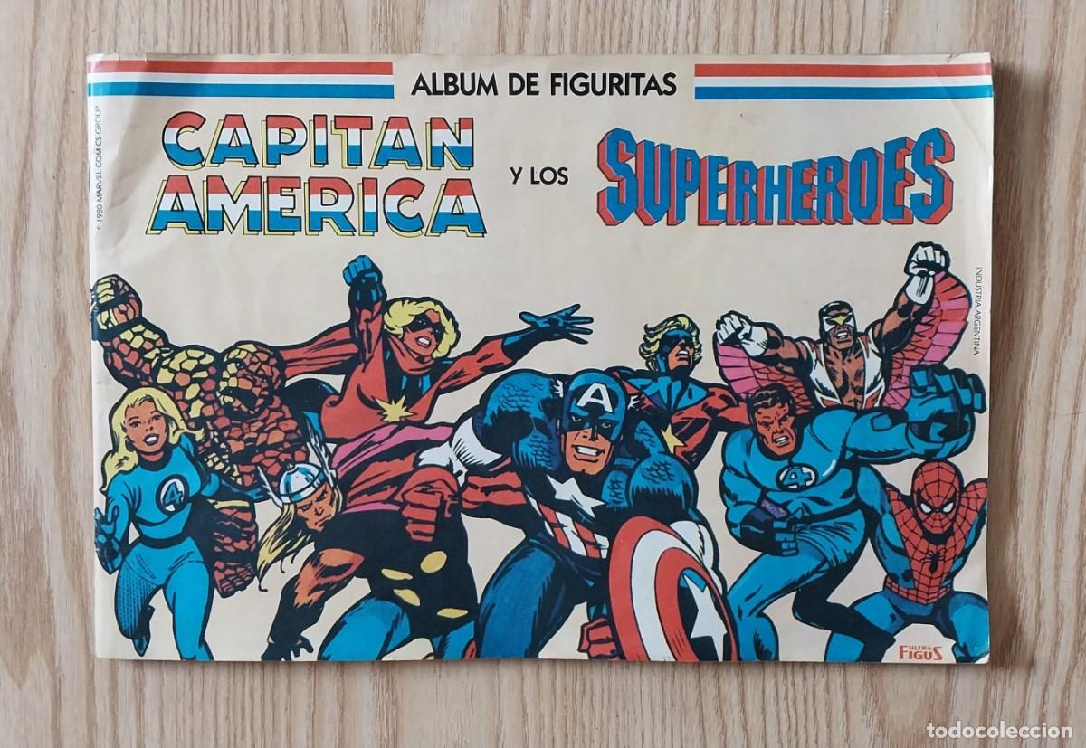Coleccionismo &Aacute;lbum: 1980 Marvel Capit&aacute;n Am&eacute;rica &Aacute;lbum de Cromos Completo Ultra Figus Argentina No Terrabusi