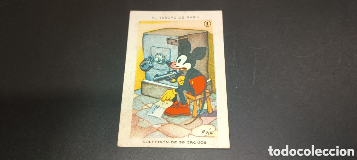 Coleccionismo &Aacute;lbum: COLECCION COMPLETA DE 36 CROMOS - &rdquo; EL TESORO DE RABIN &rdquo; - MIKEY MOUSE - WALT DISNEY - EXCELENTE