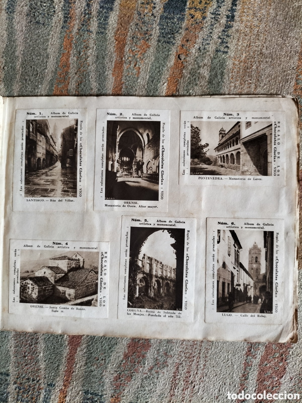 Coleccionismo &Aacute;lbum: Galicia Art&iacute;stica y Monumental. Chocolates Gloria - Vigo - 100 Cromos. A&ntilde;os 30.