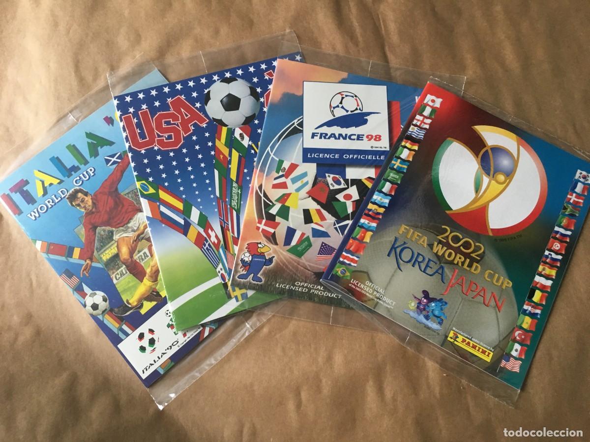 Coleccionismo &Aacute;lbum: COLECCION MUNDIAL X 4 ITALIA 90 USA 94 FRANCIA 98 Y KOREA JAPON 2002 NUEVOS SELLADOS