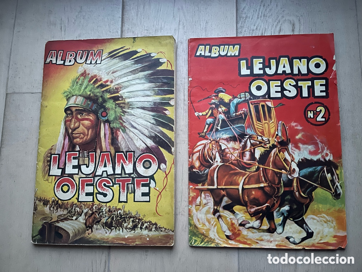 Coleccionismo &Aacute;lbum: El lejano oeste 1 y el lejano oeste 2. Los 2 &aacute;lbumes de cromos completos