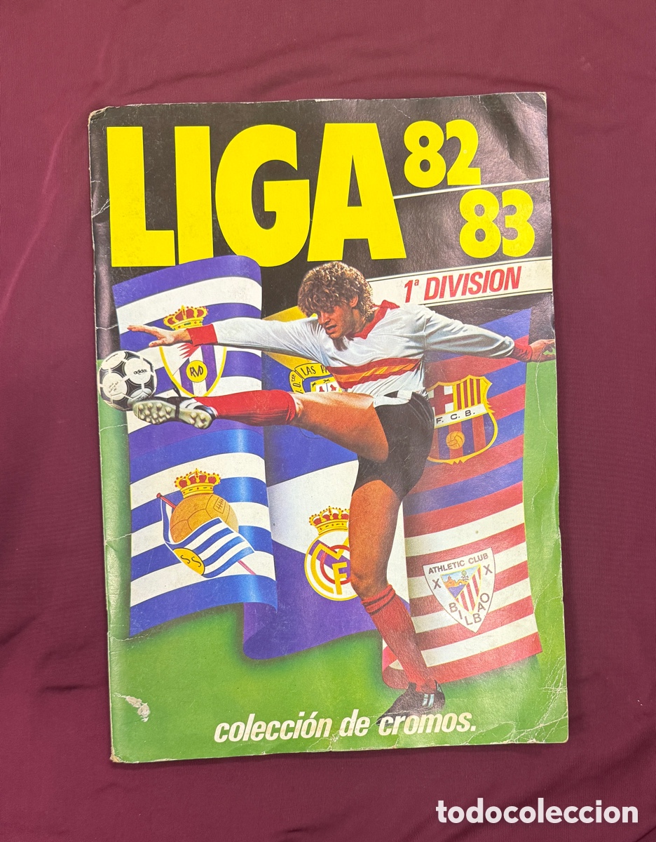 Coleccionismo &Aacute;lbum: &Aacute;lbum Liga 82-83 Este completo parcialmente con cromos pegados