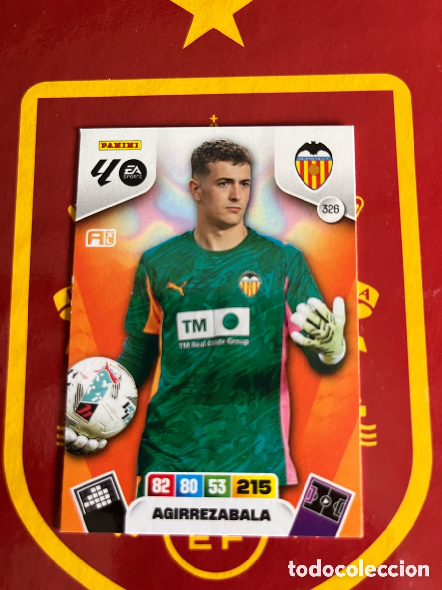 Coleccionismo &aacute;lbum: 326 AGIRREZABALA ADRENALYN 2025 2026 25 26 VALENCIA CF