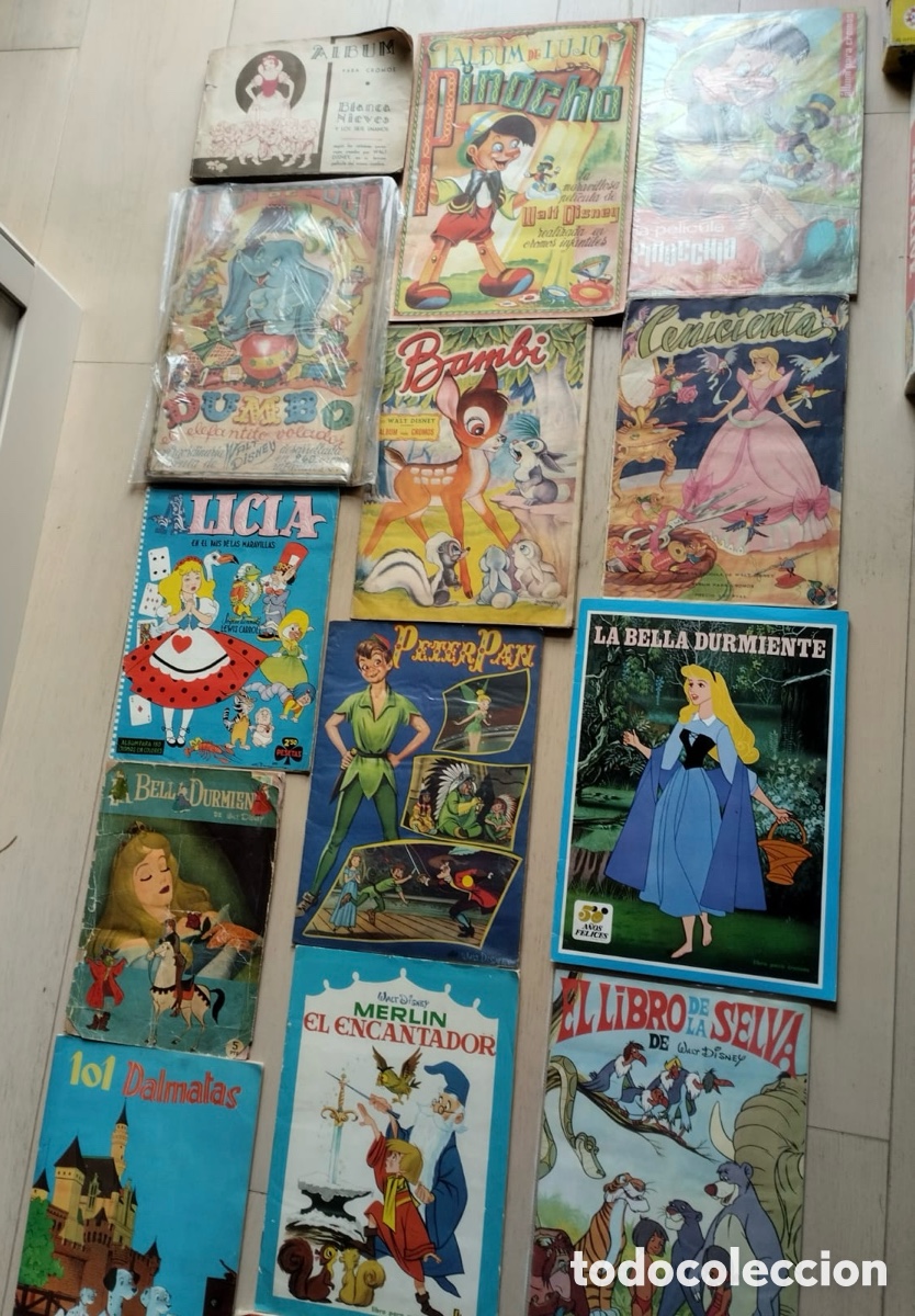 Coleccionismo &aacute;lbum: Lote de 20 &aacute;lbumes de cromos Disney antiguos al 50% del precio