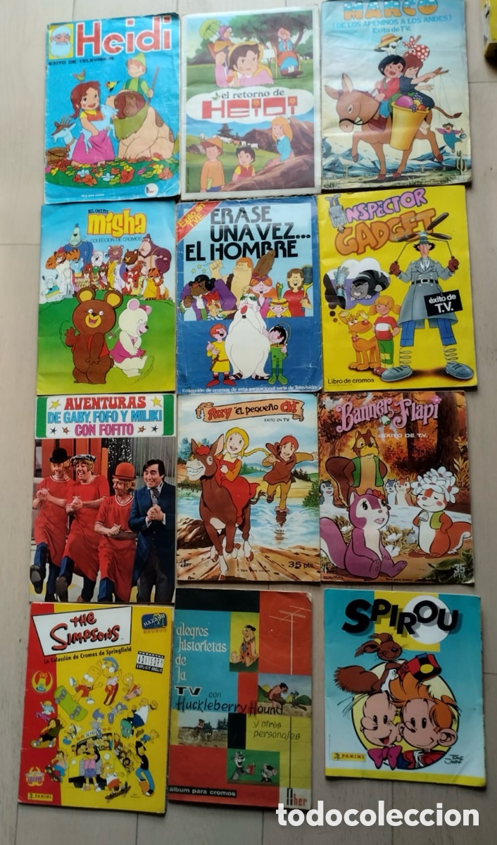 Coleccionismo &aacute;lbum: Lote 12 &aacute;lbumes de cromos completos series infantiles de televisi&oacute;n