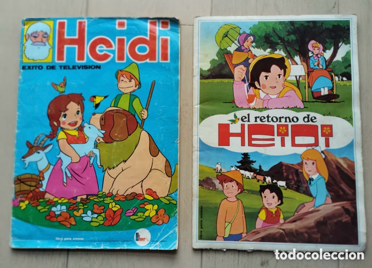 Coleccionismo &aacute;lbum: 2 &aacute;lbumes de cromos completos de Heidi. Heidi y el retorno de Heidi