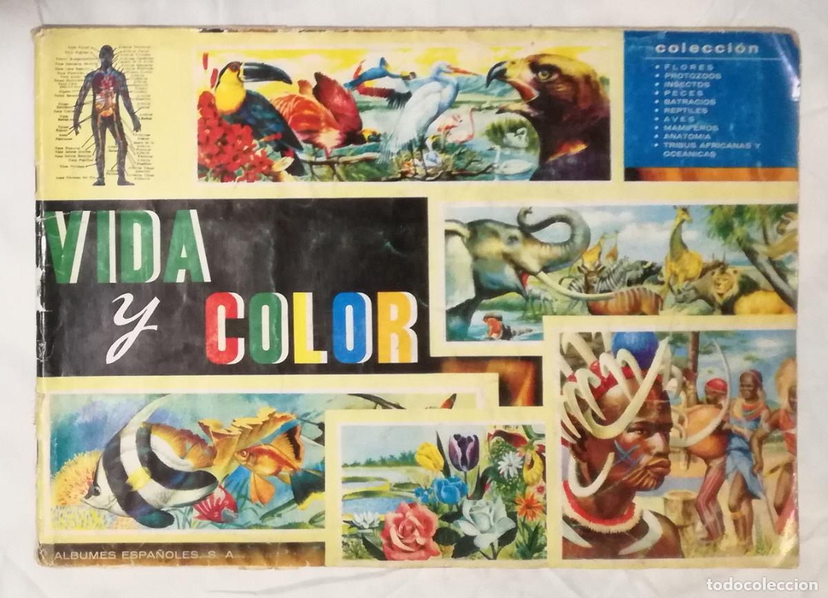 Colecionismo Caderneta: Album Vida y color; Editorial Albumes Espa&ntilde;oles S.A., 1965 - Completo, con sus 380 cromos