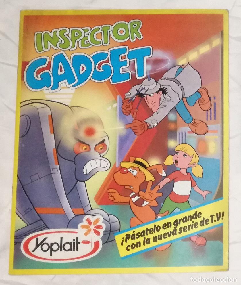 Coleccionismo &aacute;lbum: Album Inspector Gadget; Yoplait, 1983 - Completo; Incluye ruleta y personajes recortables