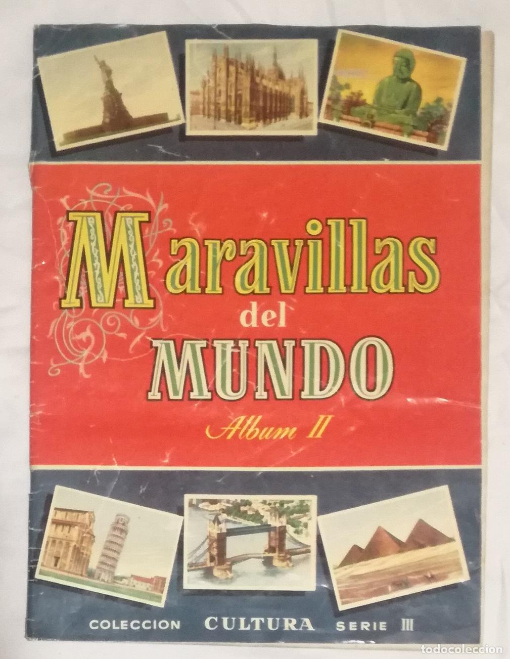 Coleccionismo &aacute;lbum: Album Maravillas del mundo. Album II; Coleccion Cultura, Bruguera - Completo