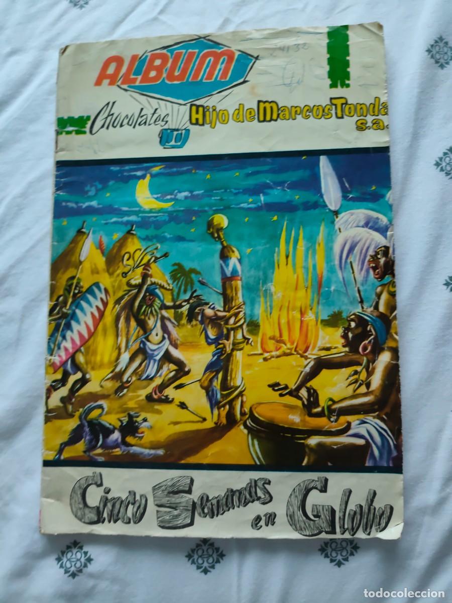 Coleccionismo &aacute;lbum: &Aacute;LBUM CROMOS COMPLETO Cinco semanas en globo CHOCOLATES Hijo de Marcos Tonda