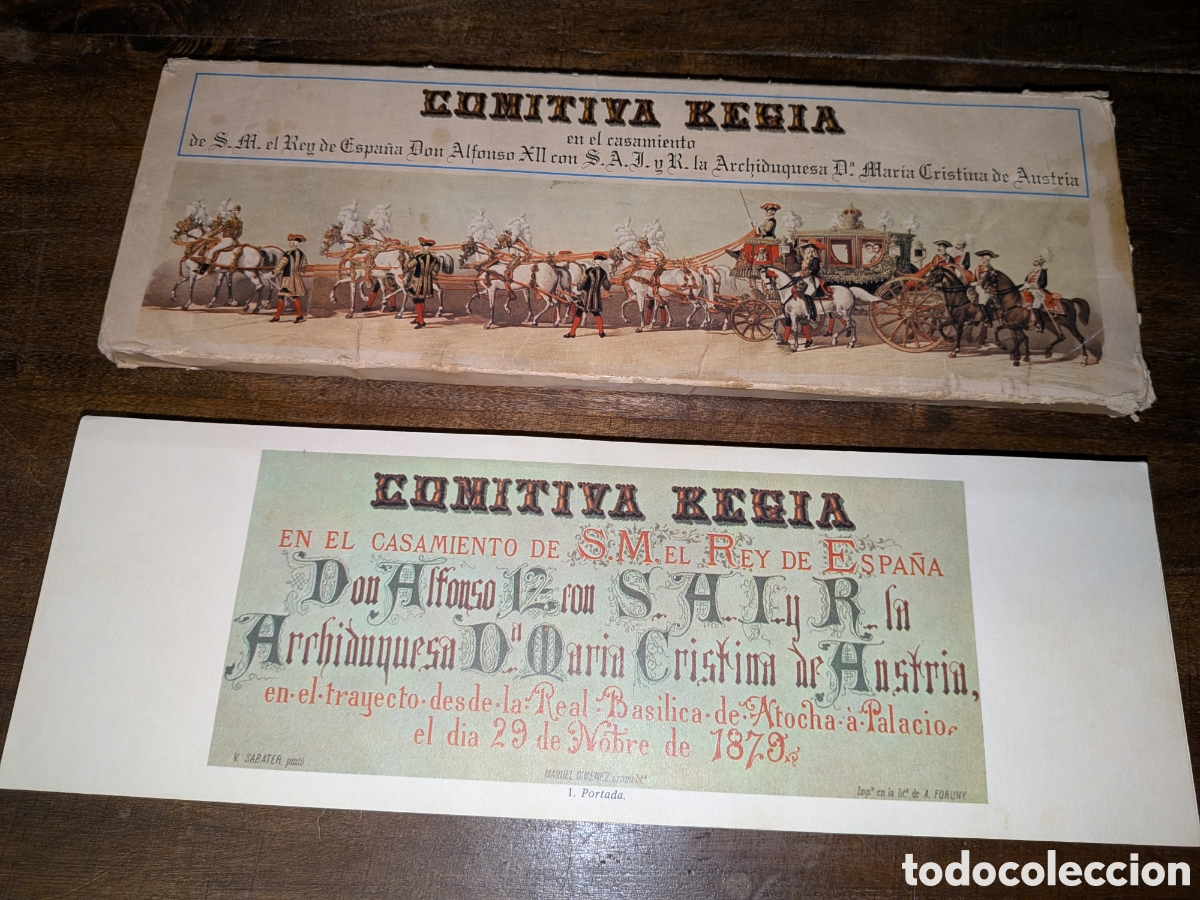 Coleccionismo &aacute;lbum: Comitiva regia boda del rey Alfonso XIII y Mar&iacute;a Cristina de Austria 1879