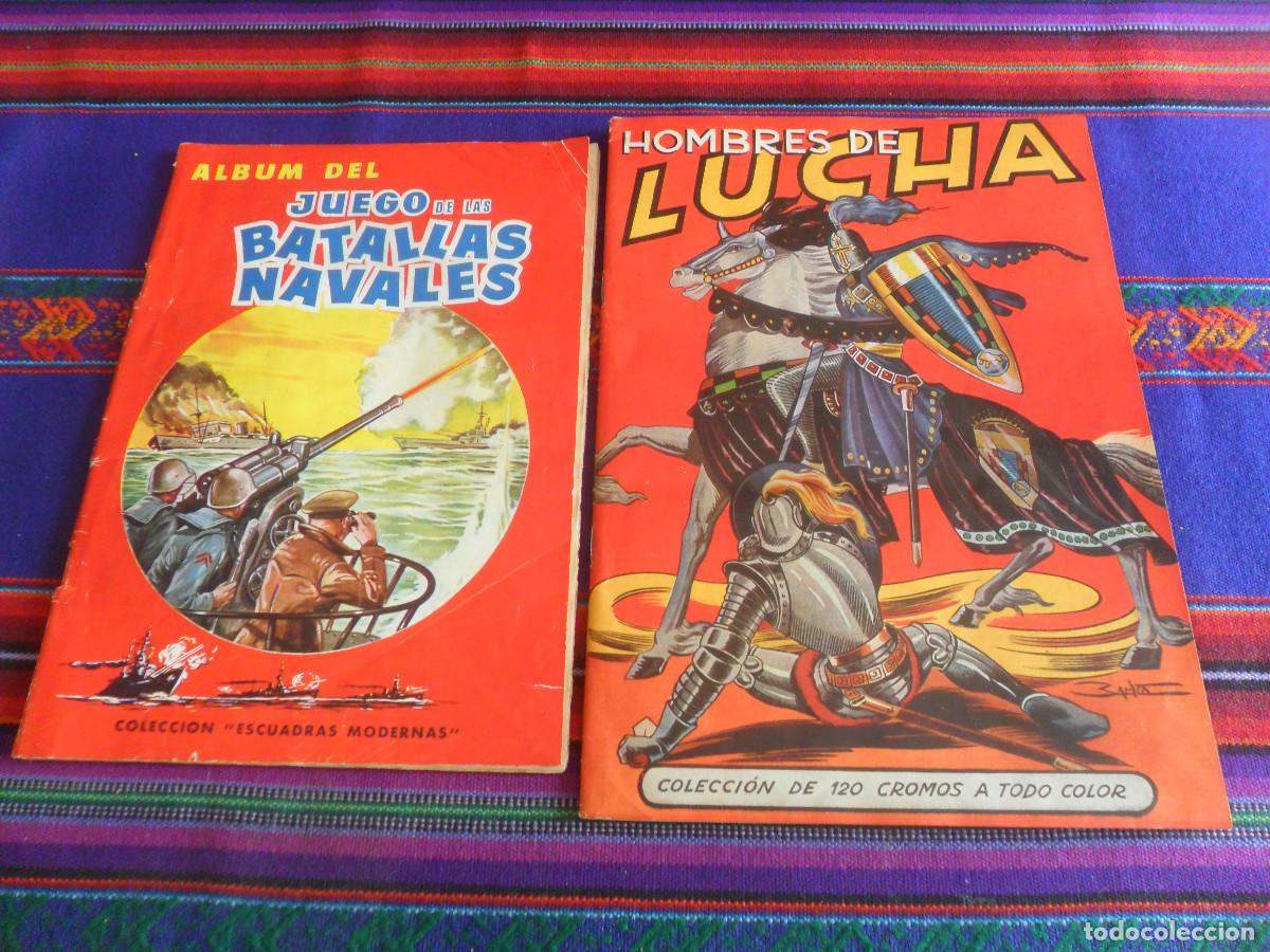 Coleccionismo &aacute;lbum: HOMBRES DE LUCHA COMPLETO RUIZ ROMERO ALBUM DEL JUEGO LAS BATALLAS NAVALES INCOMPLETO CRISOL A&Ntilde;OS 50