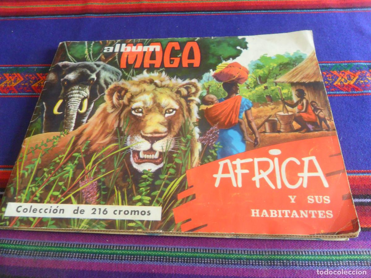Coleccionismo &aacute;lbum: ALBUM MAGA &Aacute;FRICA Y SU HABITANTES COMPLETO 216 CROMOS. 1965. BUEN ESTADO.