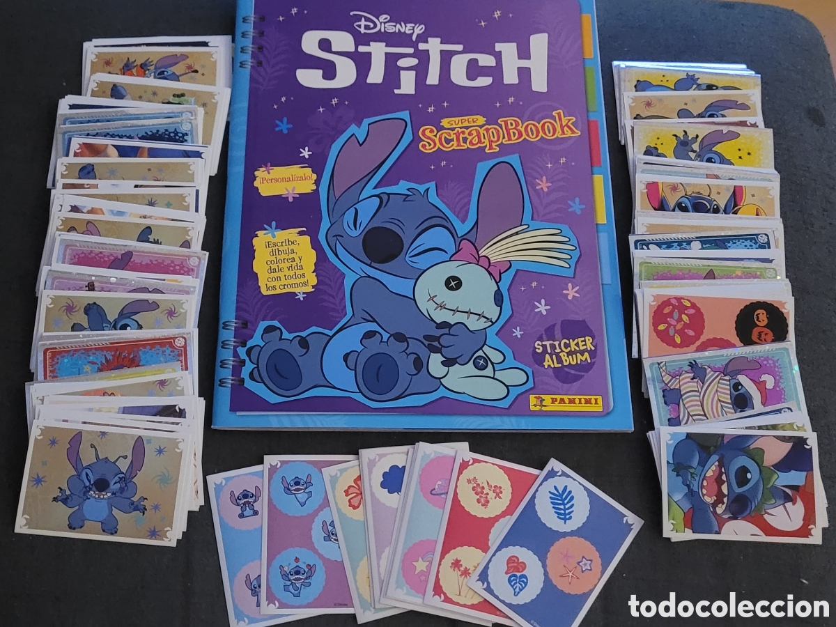 Coleccionismo &aacute;lbum: Stitch &Aacute;lbum COMPLETO Super Scrapbook &Aacute;lbum vac&iacute;o plancha + 192 cromos