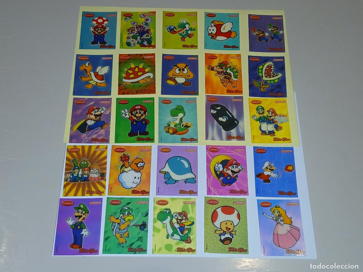 Collectable Albums: Premium, colecci&oacute;n completa. Super Mario, Tosta Rica (Cu&eacute;tara), 25 cromos transl&uacute;cidos