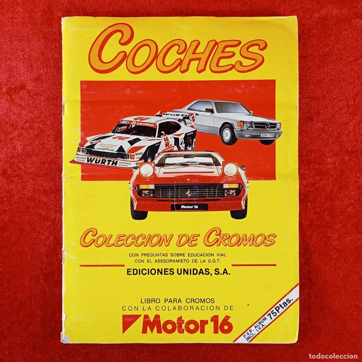 Coleccionismo &aacute;lbum: COCHES - COLECCION DE CROMOS - EDICIONES UNIDAS - MOTOR16 - ALBUM DE CROMOS COMPLETO / 336