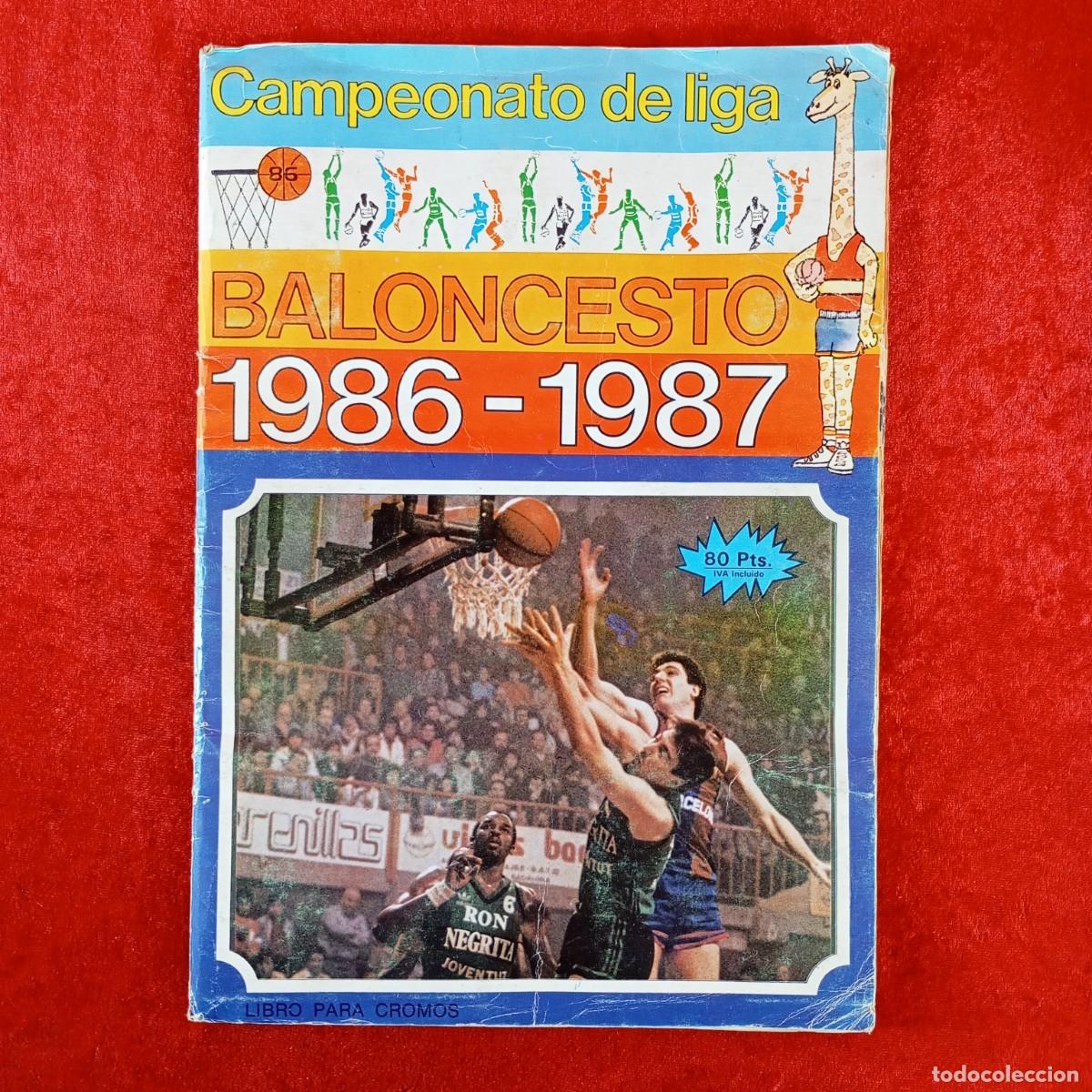 Coleccionismo &aacute;lbum: CAMPEONATO DE LIGA BALONCESTO 1986-1987 - ALBUM DE CROMOS COMPLETO / 375